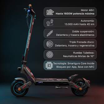 PATIN ELECTRICO SMARTGYRO ROCKWAY GL 10%%%quot; 600W