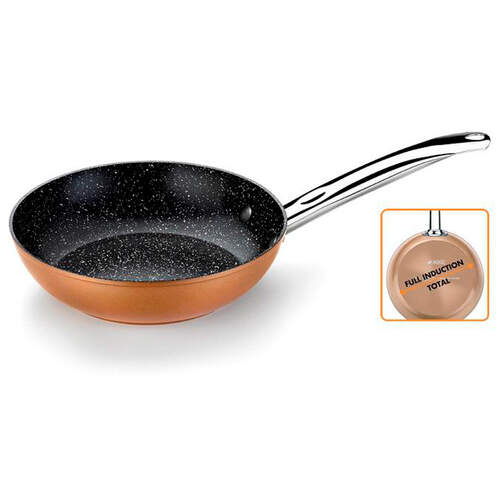 Sartén Monix Copper 20cm - Aluminio Forjado, Antiadherente Tricapa, Mango Acero