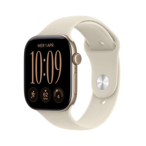 Apple Watch Series 12 GPS +Cellular - Arena, 46mm, frec. card&iacute;aca, 24h aut., GPS, talla S/M