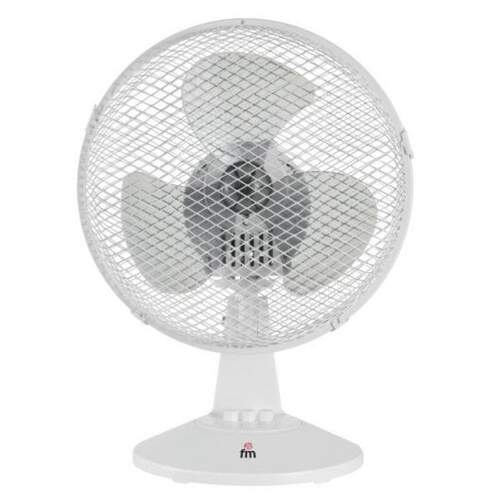 Ventilador de sobremesa FM SB123 - 23 cm, 3 aspas, 25 W, blanco