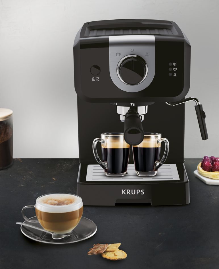 Cafetera Krups Opio XP3208 1.5L, 15 Bares, 2 Tazas Mi Electro