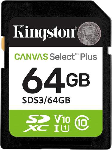 Tarjeta de memoria Kingston SD SDXC Canvas Select - 64 GB