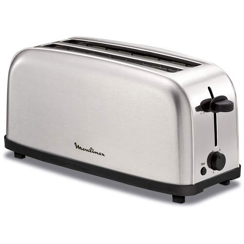 Tostadora Moulinex LS330D11 - 1400W, 2 ranuras largas, 6 niveles de tostado, Recogemigas