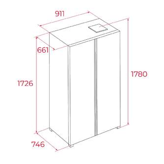 FRI. TEKA RLF74917GBK 178x91x67 NF CRIST NEGRO DSP