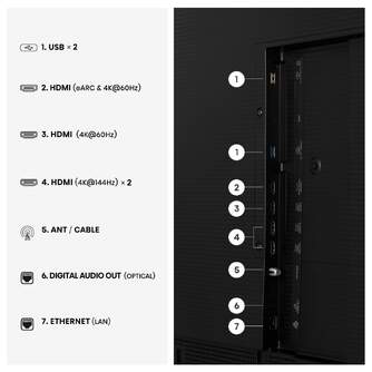 TV HISENSE 65%%%quot; 65S7S CANVAS UHD QLED SMARTTV 144HZ