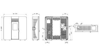 ESTUFA A PELLET RED POD FIRST SLIM 8KW WHITE (CANA