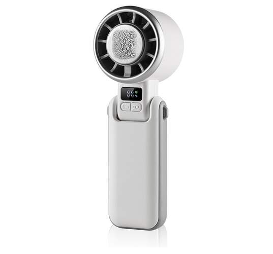 Ventilador Mano Cristal Ice Pro Blanco - Bater&iacute;a 3600mAh, 5 velocidades, USB-C, Bater&iacute;a aprox. 4,5h