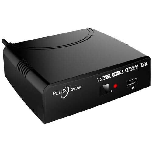 Receptor TDT Aura Orion T2 - DVBT2, HD, HDMI, MPEG4, Dolby Digital , PVR USB Grabador