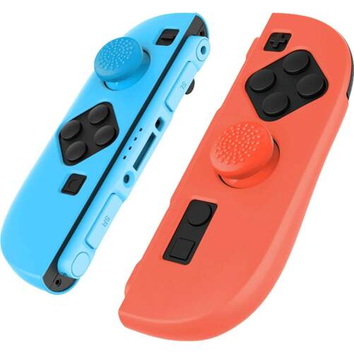 Funda de silicona Blackfire para Joy-Cons de Nintendo Switch 2 - Azul y Rojo, cabezales joystick