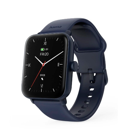 Smartwatch Hama 6010 - Pantalla AMOLED 1,65", Azul, 5-7 d&iacute;as de autonom&iacute;a, Bluetooth 5.3, con GPS