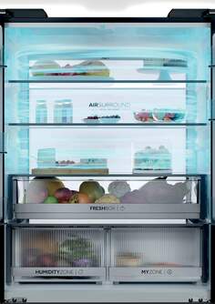 FRI. HAIER HFKR7819DNGB 190x83 4P NF CRISTAL NEGRO