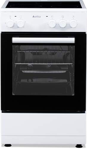 Cocina El&eacute;ctrica Artica AKVI5055W - 3 Zonas, 50x55cm, Horno 3330W, 5 Funciones, Blanca