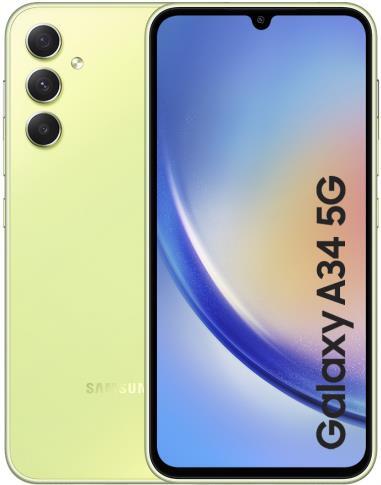Samsung Galaxy A34 5G 8/256GB Verde - 6.6" FHD+ 120Hz, Mediatek 1080, 48+8+5/13Mpx, 5000mAh 25W