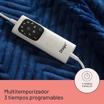 MANTA DAGA RELAX SUAVE AZUL 160X120 3P 6T LAVABLE