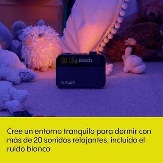 RELOJ DESPERTADOR PURE MOMENT BLACK BT LUZ NOCT