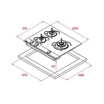 ENCIM. TEKA GBC63010KBN 112580002 3F CRISTALGAS