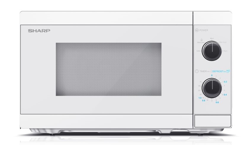 Microondas Sharp YCMS01EC - 20 Litros, 800 W, 5 Niveles de potencia, Función descongelar, Blanco