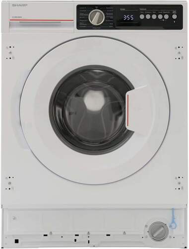 Lavadora Integrable Sharp ESNIB814BWNAES - 8 kg, 1400 rpm, Clase A, 15 programas
