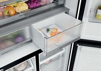 FRI. HAIER HCKR7819DWGB 190x83 4P NF CRISTAL NEGRO