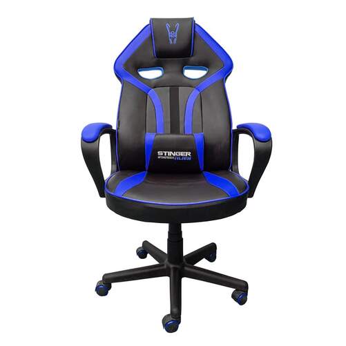 Silla Gaming Woxter Stinger Station Alien Azul - Piel Sintética, Pistón Clase 4