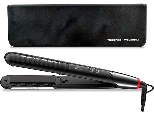 Plancha Pelo Rowenta Karl Lagerfeld SF466L - Función Iónica, Keratina, 8 Ajustes Temperatura