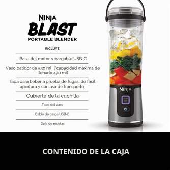 BATID. VASO NINJA BC151EUBK 5V PORTATIL USB 530ML 