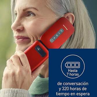 SENIORPHONE PANASONIC KXTU550EXR ROJO 4G