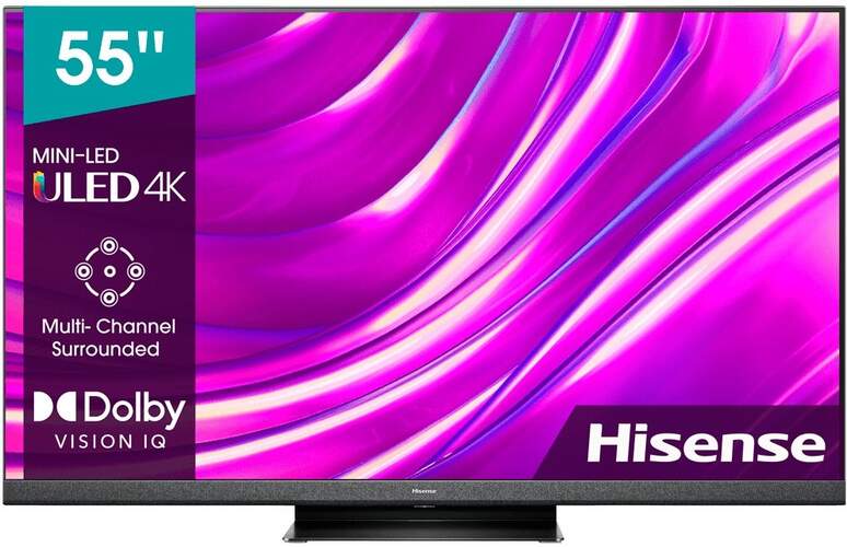 TV 55" MiniLED Hisense 55U8HQ - 4K 120Hz, Quantum, FALD, Dolby Vision/Atmos 70W, HDR10+, HDMI 2.1