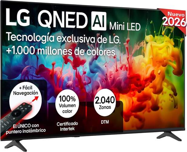 TV LG 43" MiniLED 43QNED70B6C - 4K Ultra HD, WebOS 26, 60 Hz, Dolby Digital 20W, HDR10