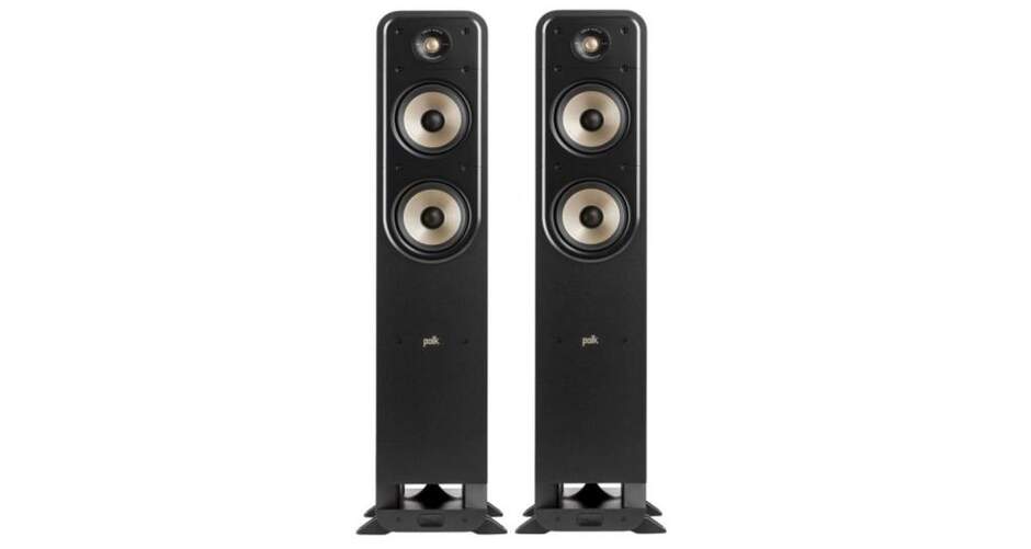 Pareja Altavoces Polk S55 Elite Negro - Dynamic Balance, Hi-Res, 90dB, Bajos 6.5", Altavoz 1"