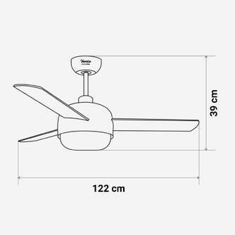 VENTILADOR TECHO U.BLUE VENTO6048T DC 122CM WIFI T