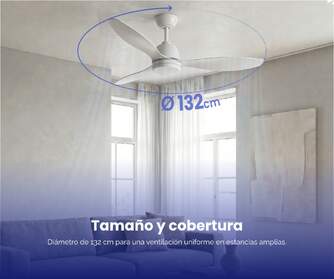 VENTILADOR TECHO ARTICA AVTECH18B BCO 18W 132 CM