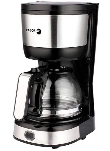 Cafetera Goteo Fagor Wake Up - 700 W, 0,6 L, Apagado autom&aacute;tica, Antigoteo, Negro, Inox