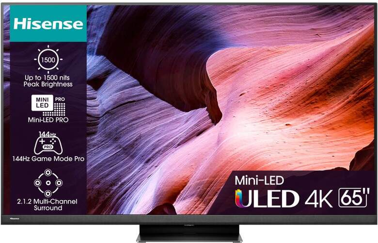 TV 65 MiniLED Hisense 65U8KQ  4K 120Hz, FALD, HDR10+, HDMI 2.1