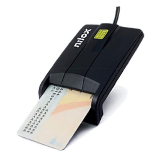 Lector externo de DNI electrónico Nilox Smart Card - Conexión USB 2.0, estándar ISO 7816 (1 2 y 3)