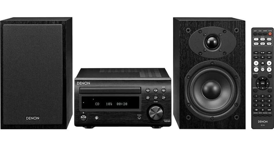 Cadena Denon D-M41 Negra - 60W, Radio FM/AM, Lector CD, Bluetooth, Sistema Hi-Fi