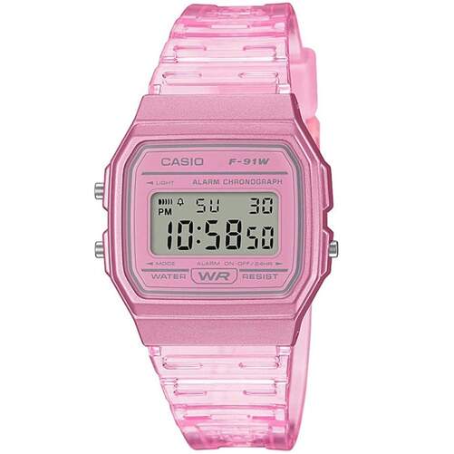 Reloj Casio Collection Mujer F-91WS-4EF - Rosa, display digital