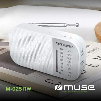 RADIO PORTATIL MUSE M-025RW FM/AM BLANCO