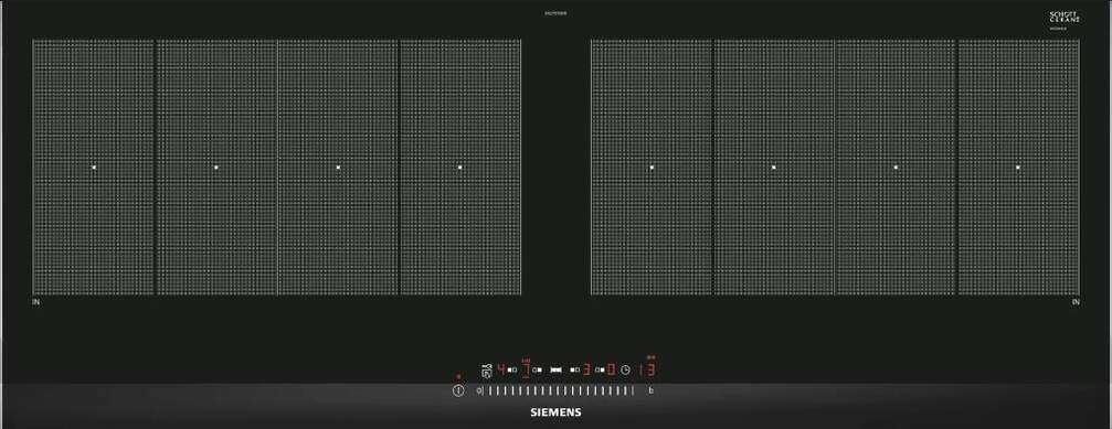 Placa Inducción Siemens EX275FXB1E - 90cm, 2 Zonas FlexInducción, TouchSlider 17 Potencias