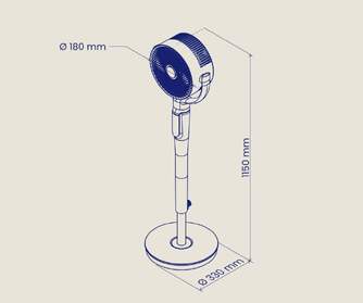 VENTILADOR PIE ARTICA AVP40W7AC 40W 18 CM OSC DISP