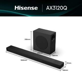 BARRASONIDO HISENSE AX3120Q 3.1.2 440W DOLBYATMOS