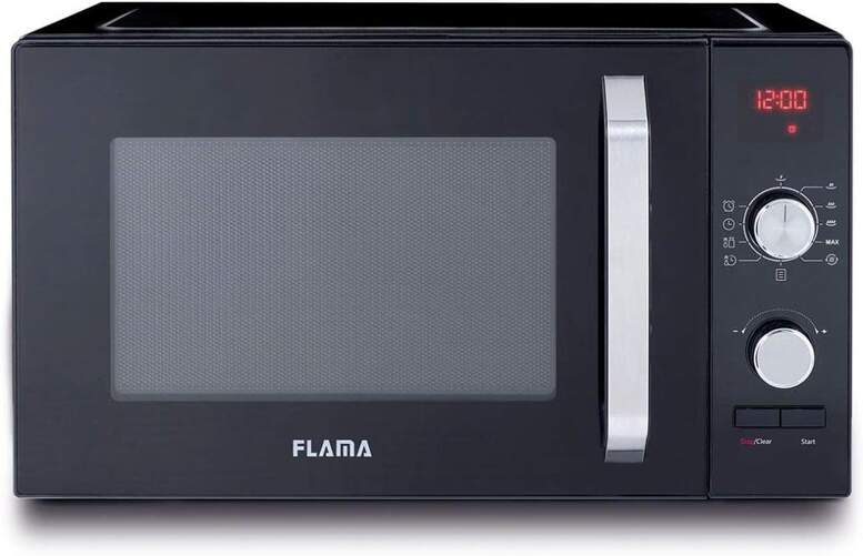 Microondas Flama 1837FL - 800W, 23 Litros, 9 Programas, Negro