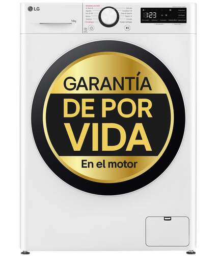 Lavadora LG F4WR6010A0W - 10 kg, 1400 rpm, Vapor, Blanco