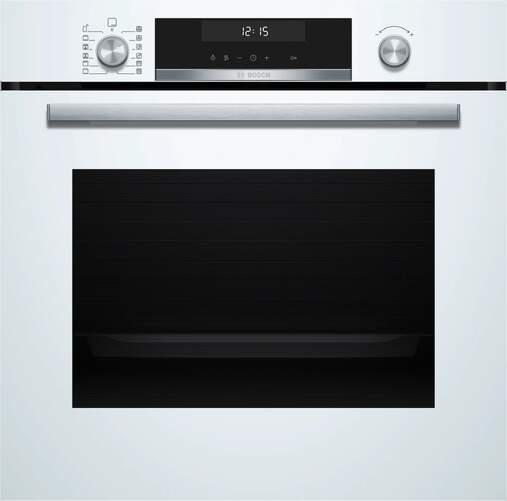 Horno Pirolítico Bosch HBG578EW7 - Clase A+, 71 L, 30 Programas, Cristal, Blanco