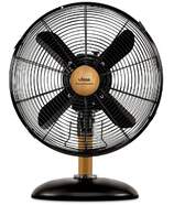 Ventilador de sobremesa Ufesa Masachusets - 40 W, 3 velocidades, 4 aspas, negro y madera