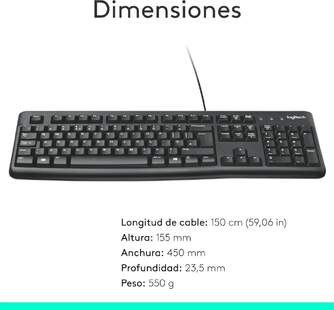 TECLADO LOGITECH K120 USB NEGRO 920-002499  