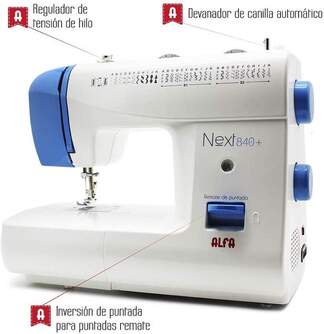 MAQUINA DE COSER ALFA NEXT 840  ZIGZAG BRAZO LIBRE