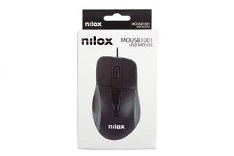 RATON NILOX USB ERGONOMICO 1000 DPI NEGRO