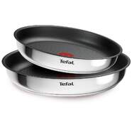 Lote de sartenes Tefal L8813S75 Ingenio - 22 cm, 26 cm, Incluye Mango, Inox