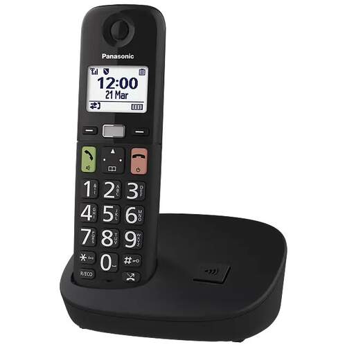 Teléfono inalámbrico Panasonic KX-TGU110EXB Negro - 100 direcciones, alarma, bloqueo llamadas